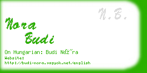 nora budi business card